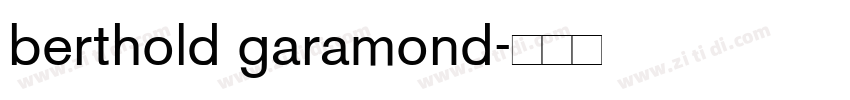 berthold garamond字体转换
